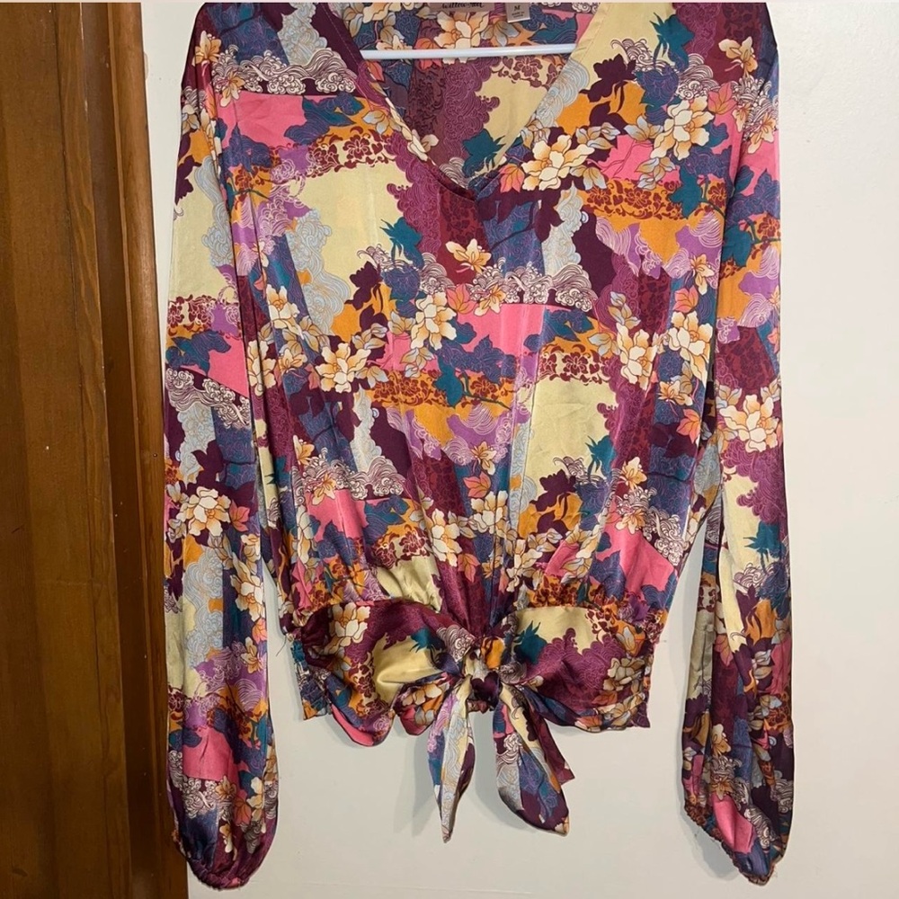 Vibrant Floral Long Sleeve Blouse